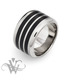 F58 RING WITH RUBBER INLAYS #T277