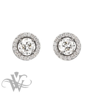 DIAMOND HALO EARRINGS #E2720