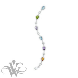 GEMSTONE AND DIAMOND BRACELET #B621