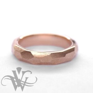 ROSE GOLD FACETED BAND #3081