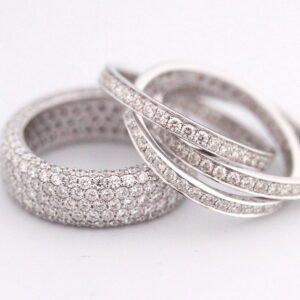 WHITE GOLD DIAMOND WEDDING BANDS #8018