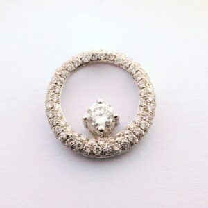 CIRCLE PENDANT WITH DIAMONDS #P2500